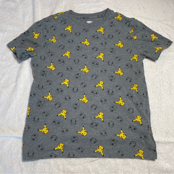 Old Navy‎ Lot Of 2 Pikachu Tee Gender Neutral Kids Size Small/medium Gray Pink - Picture 10 of 10